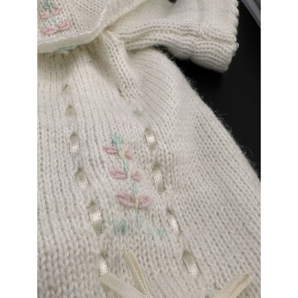 CPK Cabbage Patch Kids Vtg Baby Bean Butt BBB White Knit Sleeper Outfit RARE - Picture 6 of 13